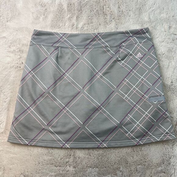Adidas ClimaCool Skort Skirt Womens Medium Gray ALine Pull On Tennis Golf Active - Picture 8 of 9